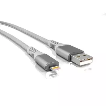 Кабель Smartbuy iK-512, Lighting - USB, 2 А, 1 м, резиновой оплетке, белый