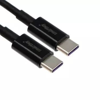 Кабель Smartbuy S73, Type-C , 6 А, 60 Вт, 1 м, быстрая зарядка+передача данных, черный
