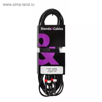 Кабель STANDS &amp; CABLES DUL-004-5 Инструментальный 5 м. Разъемы: 2хJack 6,3мм.моно