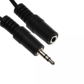 Кабель-удлинитель аудио Belsis BL1034, Jack 3.5 мм(m)-Jack 3.5 мм(f), 5 м, черный