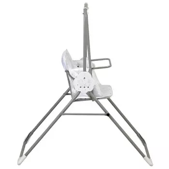 Качели детские напольные Polini kids French Teddy, цвет белый/серый