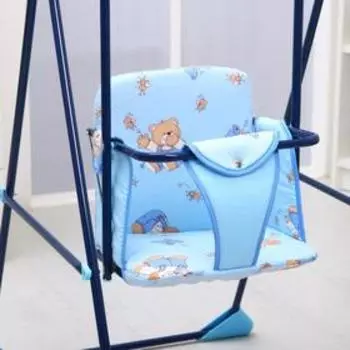 Качели детские напольные «Ветерок», белые, рисунок МИКС