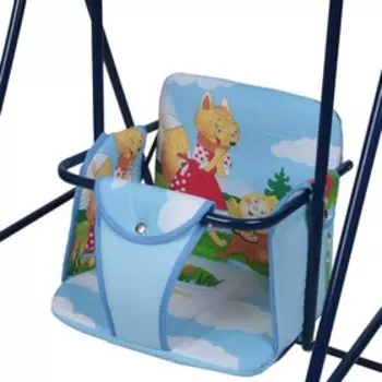Качели детские напольные «Ветерок», с тентом, цвет синий