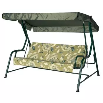 Качели садовые «Карибы», 210142155 см, максимальная нагрузка 300 кг, зелёные