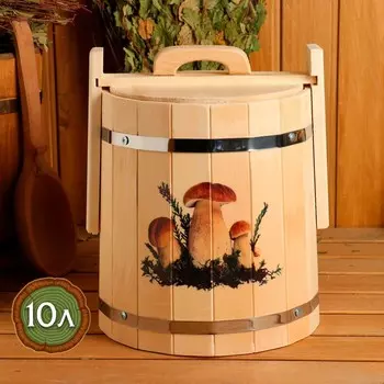 Бочка для засолки «Грибочки», 10 л, деревянная, «Добропаровъ»