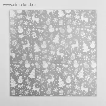 Калька декоративная «Новый год» 30,5 х 30,5 см