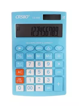 Калькулятор настольный 12-разрядный CT-388, голубой