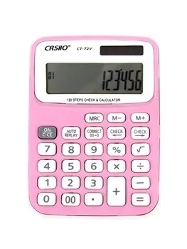 Калькулятор настольный 12-разрядный CT-72V, розовый