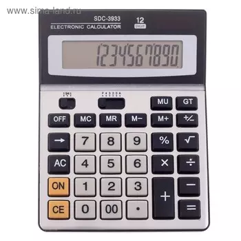 Калькулятор настольный, 12 - разрядный, SDC - 3933
