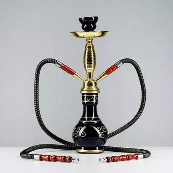 Кальян «Амоль», 42 см, 2 трубки, черный