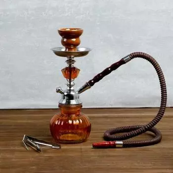 Кальян «Метин», 28 см, 1 трубка, цвет кофейный