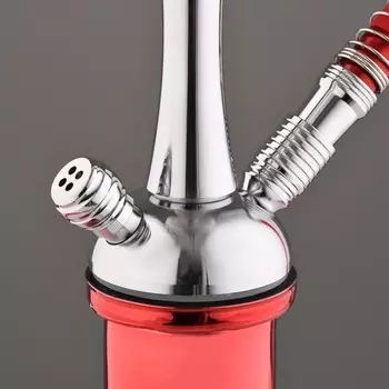 Кальян "Ревики"64 см, шахта алюминий, красный перламутр