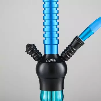 Кальян "Sky7", 55 см, d чаши-5 см, светло-синий, шахта микс