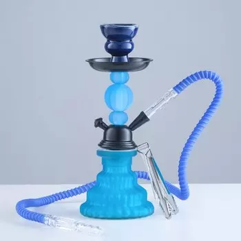 Кальян "Тайшет", маленький, шахта шар, 27 см, d чаши-5 см, синий