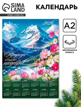 Календарь 2026 настенный «Природа лучший художник», А2