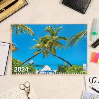 Календарь квартальный, трио "Природа - 12" 2024 год, 31х69см