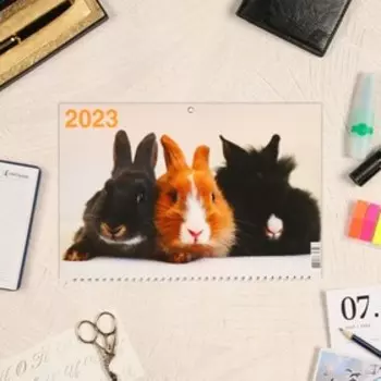 Календарь квартальный, трио "Символ Года - 19" 2023 год, 31х69см