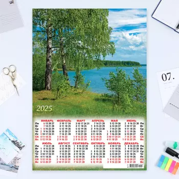 Календарь настенный 2025 год, листовой А2 «Природа» 4260 см