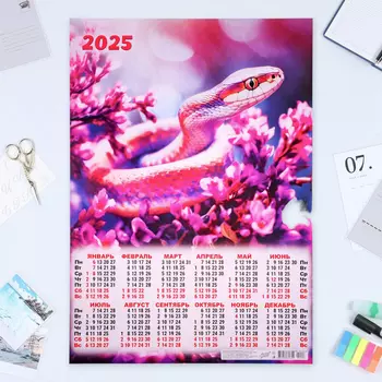 Календарь настенный 2025 год, листовой А2 4260 см