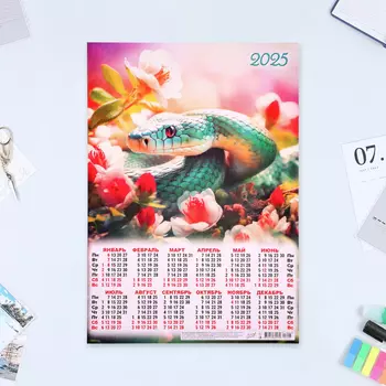 Календарь настенный 2025 год, листовой А3 3042 см