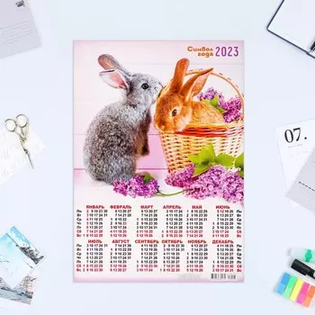 Календарь листовой "Символ Года 2023 - 18" 2023 год, бумага, А3