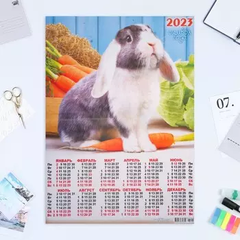 Календарь листовой "Символ Года 2023 - 31" 2023 год, бумага, А2