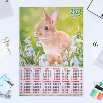 Календарь листовой "Символ Года 2023 - 32" 2023 год, бумага, А2