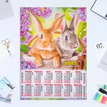 Календарь листовой "Символ Года 2023 - 43" 2023 год, бумага, А2
