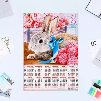 Календарь листовой "Символ Года 2023 - 7" 2023 год, бумага, А3