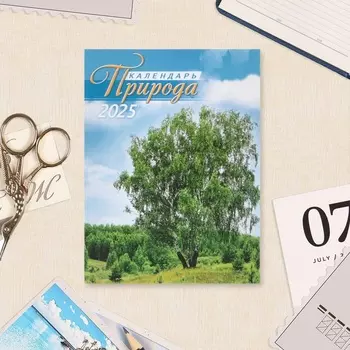 Календарь отрывной на магните «Природа» 2025 год, 9.513 см
