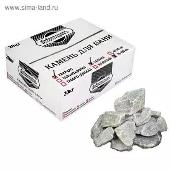 Камни для бани «Кварцит», 20 кг, фракция 7-15 см, обвалованные, «Добропаровъ»