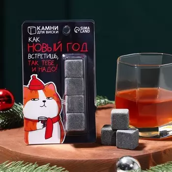 Камни для виски «Так тебе и надо», 4 шт