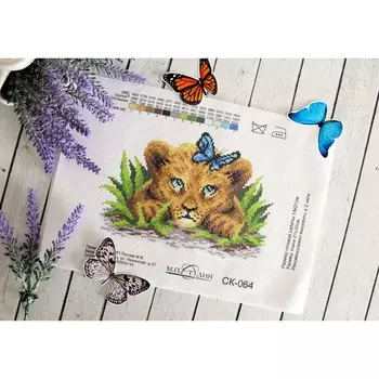 Канва «Львенок в траве» 30 21см (без ниток)