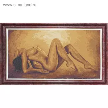 Канва с нанесённым рисунком для вышивки крестиком «Искушение», размер 22,5x45 см