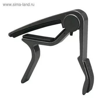 Каподастр для акустической гитары Dunlop 83CS Trigger матовый хром, для неплоского грифа