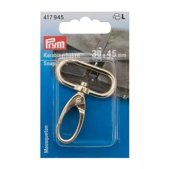 Карабин 30x45 мм, цв.светлое золото Prym