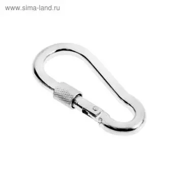 Карабин монтажный с фиксатором ТУНДРА krep, DIN5299D, 990 мм, оцинкованный, 1 шт.