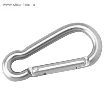 Карабин пожарный, DIN 5299С, цинк, 8 см, в упаковке 50 шт.