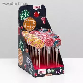 Новый год. Карамель леденцовая Lenco, «Диск», тутти-фрутти, малина, дыня, 15 г