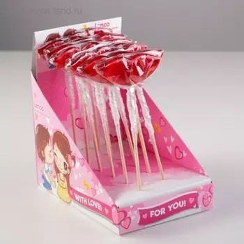 Карамель леденцовая Lencо "Губы" со вкусом клубники, 22 г