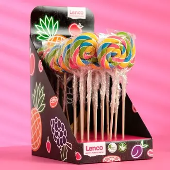 Карамель леденцовая Lenco «Радужный Lolly», со вкусом маракуйя, 30 г