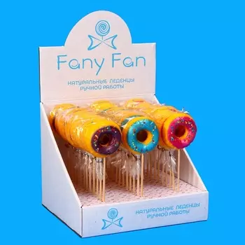 Карамель леденцовая «Пончик», тутти-фрутти, малина, дыня, 30 г