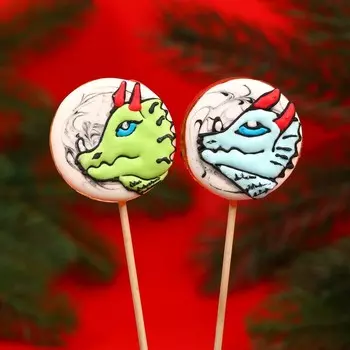 Новый год. Карамель леденцовая "Символ года" с росписью, 35 гр