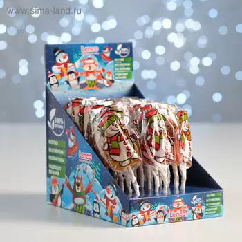 Карамель леденцовая новогодняя «Снеговик», 17 г