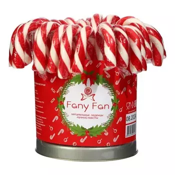 Карамель леденцовая новогодняя "Трость" со вкусом клубники, 15 г