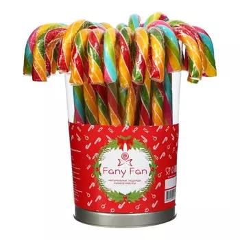 Новый год. Карамель леденцовая "Трость", со вкусом тутти-фрутти, 26 г