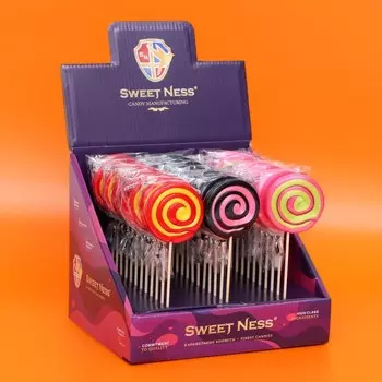 Карамель леденцовая "Завиток" на палочке Манго, Бабл Гам и Тутти-Фрути, 30 г