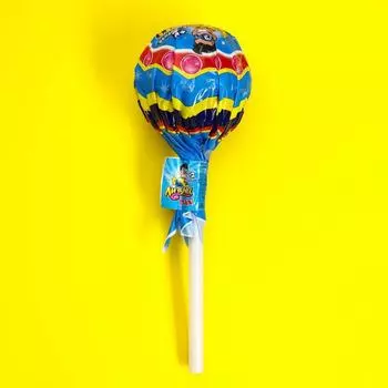 Карамель "Лизунец" на палочке с жевательной резинкой, для мальчиков, 125 г