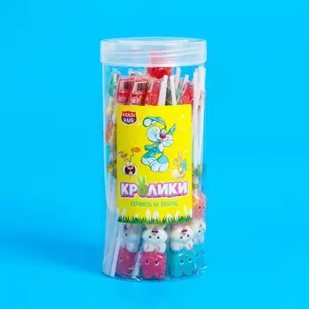 Карамель на палочке "Кролики", 15 г