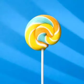 Карамель на палочке "Лолли" 30г голубо-жёлтое